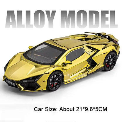 1:24 Scale Bolide Revuelto Model Sports Cars Toys Spray Version Alloy Diecast with Light Music Miniature Vehicle Boys Xmas Gifts