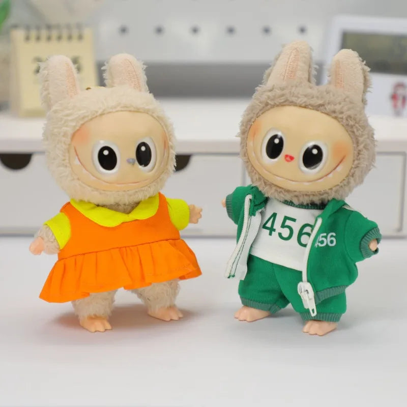 For Labubu Clothes Mp5 Outfit Accessories for The Monster Korea Kpop Lafufu Idol V1 V2 V3 Commando Jacket Clothing Pendant gifts