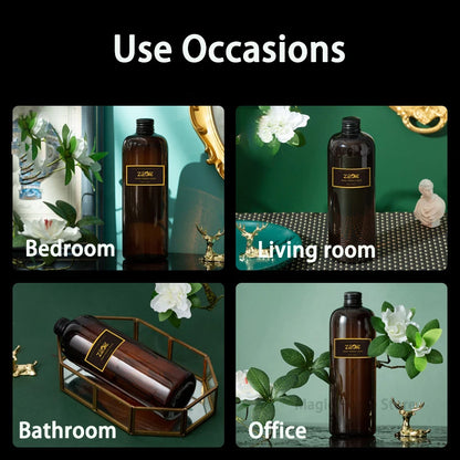 500ml Reed Diffuser Refill with Sticks Hotel Home Fragrance Indoor Perfumes Aromatherapy Diffuser Replacement Essential Oil