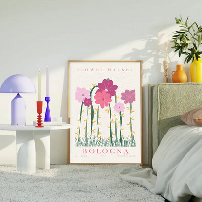 Flower Market Colour Print Wall Art Spring Flower Botanical Canvas Painting Hallway Living Room Wall Poster Home Decoration