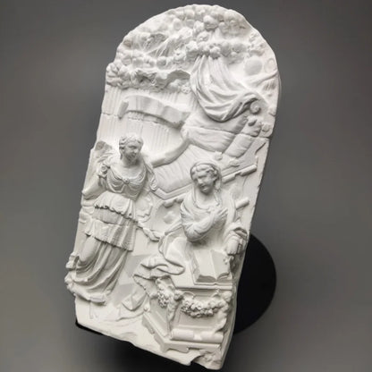 Nordic Retro Relief Art Ornaments Plaster Figure Desktop Decor Statue Modern Sculpture Decoration  Living Room Table Figurines