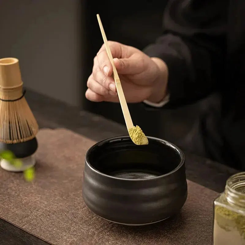 Ensemble Matcha japonais, fouet en bambou sûr, cuillère à thé, service à thé, magasin de boissons d'intérieur, outils de préparation du thé, accessoires 4 pièces