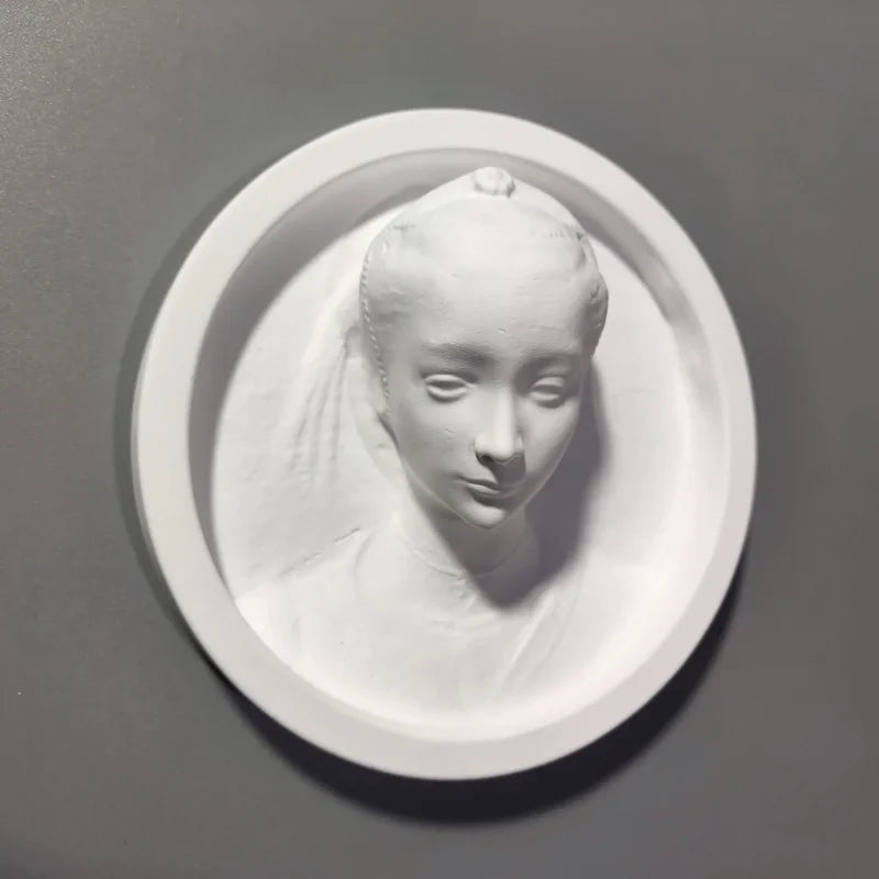 Nordic Woman Plaster Retro Art Relief Sculpture Ornaments Interior Figurines Desktop Decor Statue Modern Home Decor Items Luxury