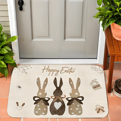 Easter Bunny Welcome Entrance Doormat Home Decoration Living Room Bedroom Kitchen Floormat Balcony Hallway Bathroom Non-slip Mat