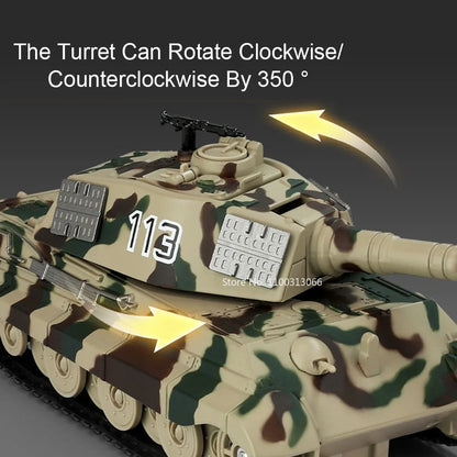 1:32 Alloy Tiger Tanks Toy Diecast Models Cars Spray Version Wheel Pull Back Light Sound Miniature T-90 Tank Kids Birthday Gifts