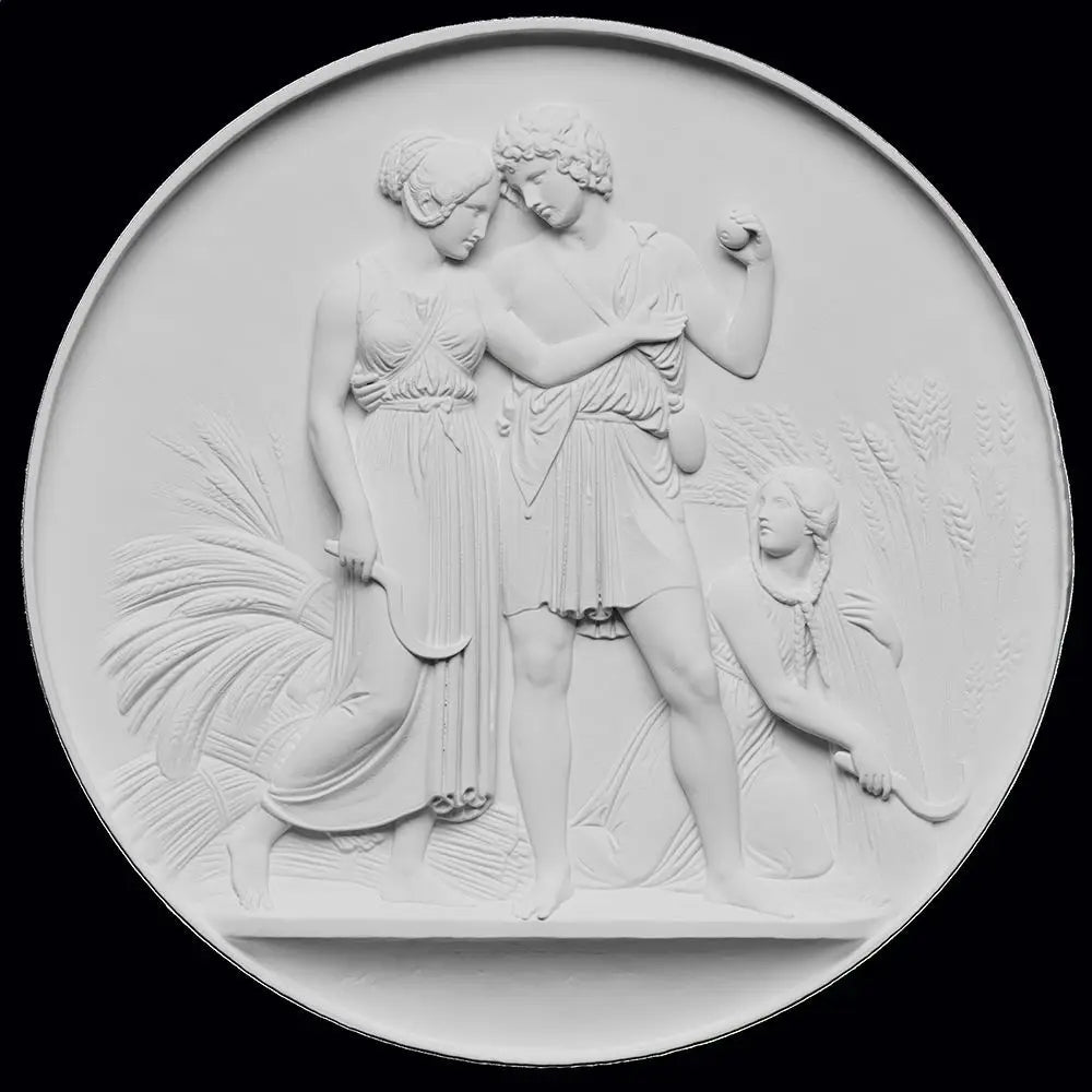 Creative Plaster Sculpture Desktop Small Ornaments Nordic Character Desktop Art Decoration Home Office Relief Painting