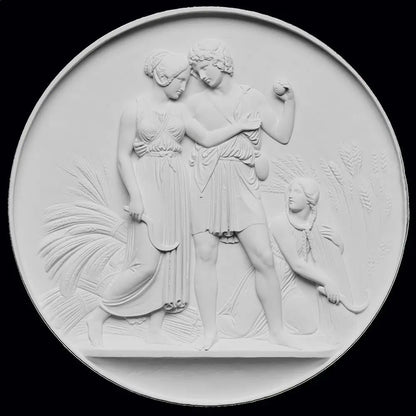 Creative Plaster Sculpture Desktop Small Ornaments Nordic Character Desktop Art Decoration Home Office Relief Painting