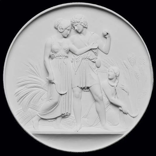 Creative Plaster Sculpture Desktop Small Ornaments Nordic Character Desktop Art Decoration Home Office Relief Painting