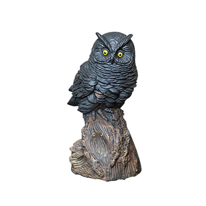 Creative Imitation Cast Iron Owl Ornaments Desktop Ornament Study Decor Handmade Animal Statues Desk Accessories Art Figurine