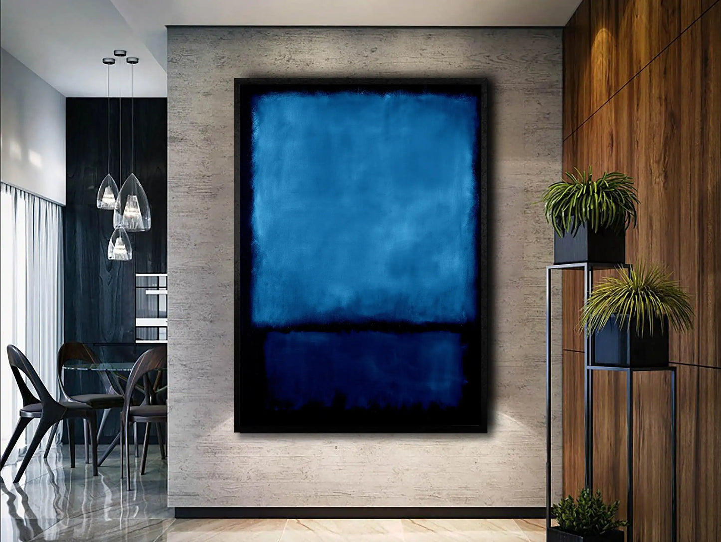 Mark Rothko Blue Orange Canvas Art Reproduction Painting Wall Decor Minimalism Picture Poster Prints Living Room Home Decoration