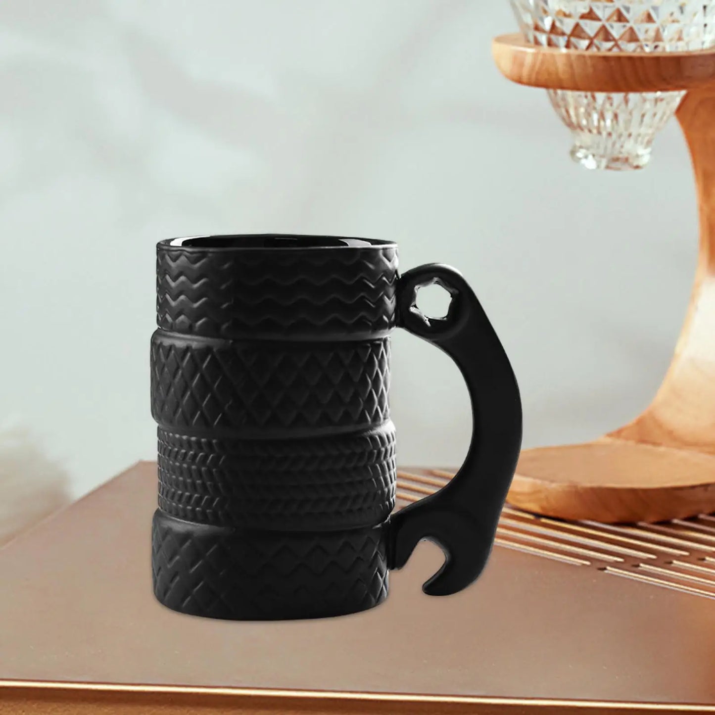 Roue pneu tasse à café verres cadeau d'anniversaire Unique avec poignée Collections tasse de petit déjeuner pour les amateurs de voiture tasse de boisson créative