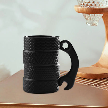 Roue pneu tasse à café verres cadeau d'anniversaire Unique avec poignée Collections tasse de petit déjeuner pour les amateurs de voiture tasse de boisson créative