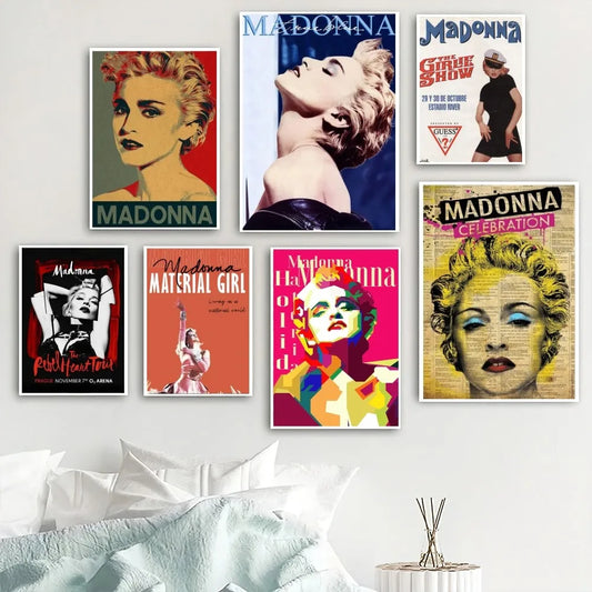 Singer M-Madonna Poster Home Room Decor Livingroom Bedroom Aesthetic Art Wall Painting Stickers