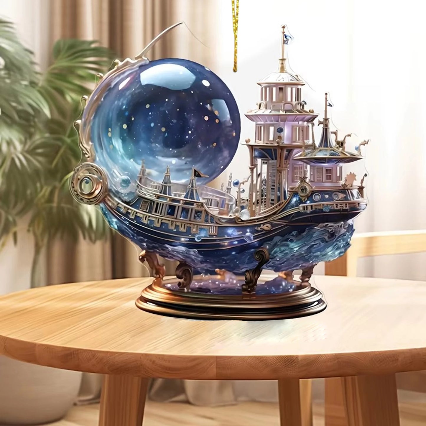 1PC Acrylic Boat Decoration Is Very Suitable for Room, Living Room, Balcony Home Decoration, Holiday Party Decoration