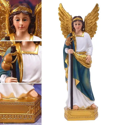 Angel Table Decor Resin Archangel Saint Raphael Statue Festival Supply Christmas Figurine Home Decoration Church Gifts