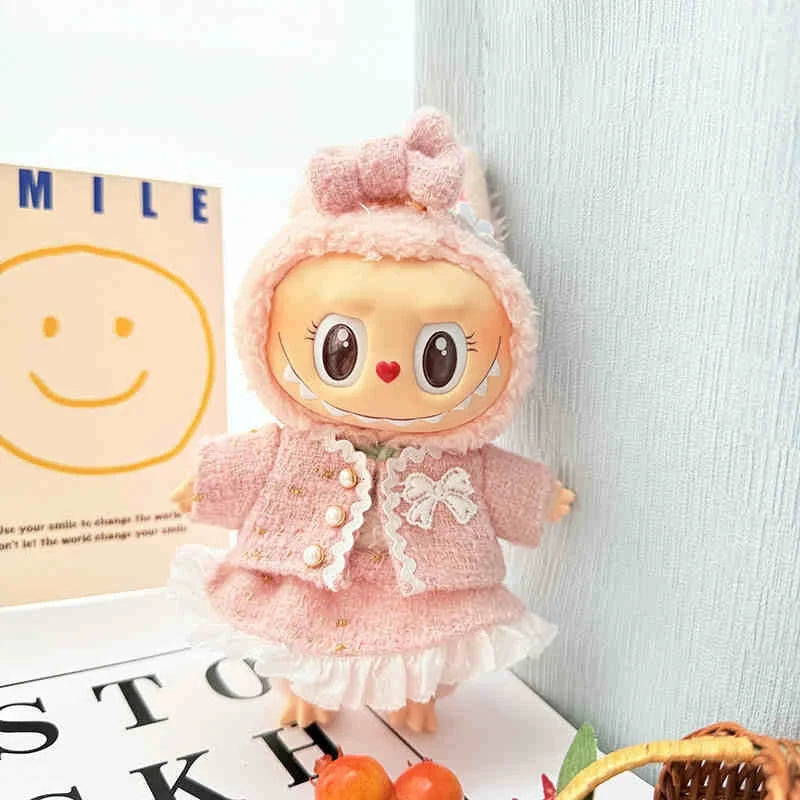 17cm Lafufu Doll's Clothes Shoes Bag The Monster Outfit Accessories Clothing Gift Sweet Princess High-quality Dress