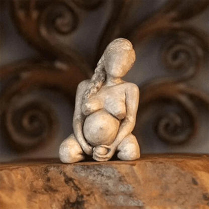 Mother Earth Art Bronze Gaia Statue Gift Clay Pregnant Woman Home Desktop Decoration Great Gothic Mother's Childbirth Statue