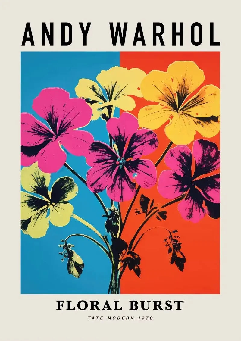 Andy Warhol Artwork Flowers Tulip Sunflowers Daisies Peony Abstract Poster Canvas Paintings Wall Art Pictures Home Decor