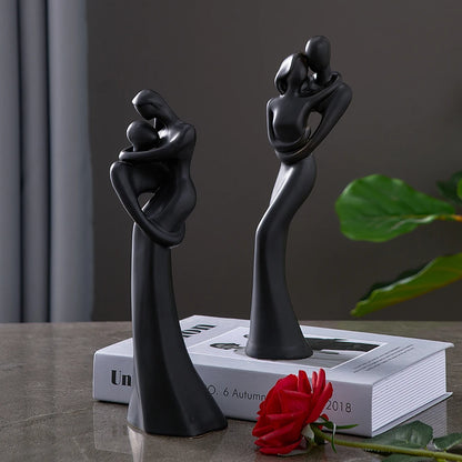 Abstract Statuette Modern Art Home Desk Resin Figurine Decoration Ornaments for Interior Room Couple Figurines Sculptures Crafts