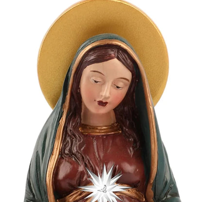 Belle Statue de la vierge marie enceinte 16cmH, Figurine de madone catholique, décoration religieuse du christianisme, décoration artisanale en résine pour la maison
