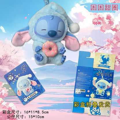 Copy Disney Stitch Eat Something Before Sleep Series Vinyl Blind Box Kawaii Stitch Figure Blind Box Desk Decor Ornament Gift