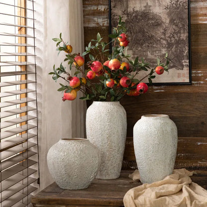 Retro Literary Creative Old Hydroponic Ceramic Vase High-end Home Decoration Flower Arrangement Porch Living Room Decoration