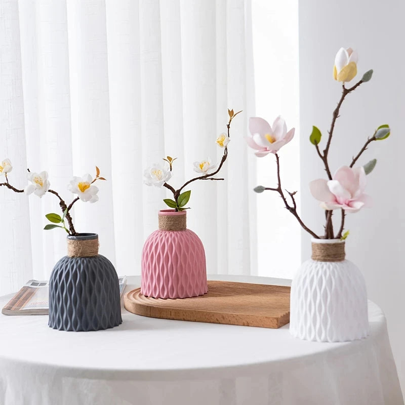 1PC Wasser Welligkeit Kunststoff Vase Welle Blumentopf Anordnung Moderne Nordic Stil Zu Hause Wohnzimmer Desktop Dekoration Ornament