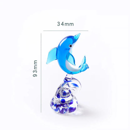 Crystal Dolphin Figurine Glass Lovely Sea Animal Ornament Home Table Statue Decor Fish Tank Craft Paperweight Kid Christmas Gift