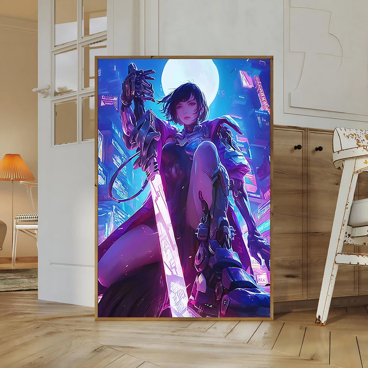 Cyberpunk Self-adhesive Poster Anime Movie Wallpaper Figures Wall Art Bedroom HD Decor Gift Home Decoration Painting Pictures
