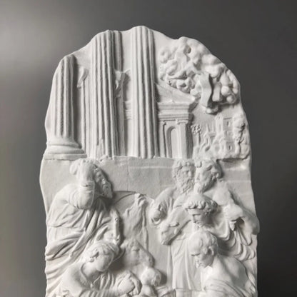Nordic Retro Relief Art Ornaments Plaster Figure Sculpture Decoration Interior Living Room Figurines Desktop Decor Statue Modern