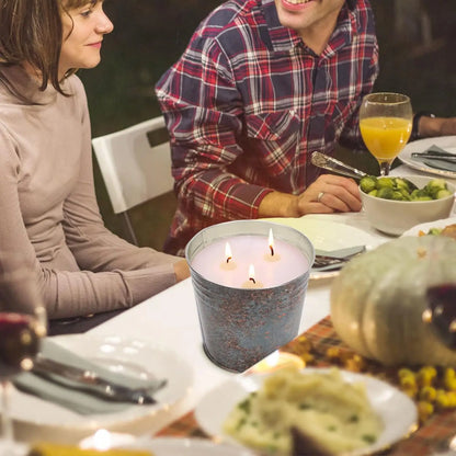 Citronella Candle Outdoor, 3 Wicks 20 OZ Smokeless Natural Smell Soy Wax Candle, 110hrs Burning Decorative Outdoor Candles