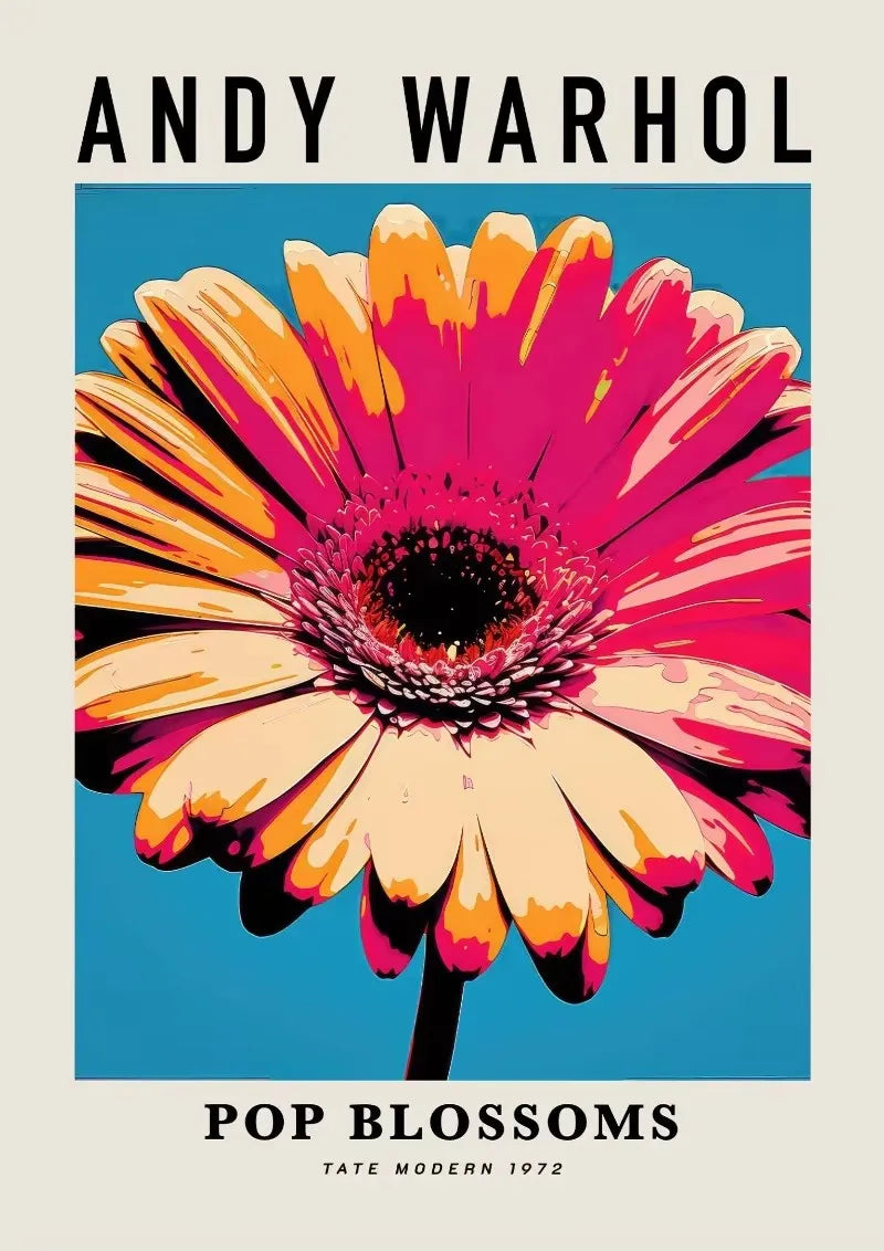 Andy Warhol Artwork Flowers Tulip Sunflowers Daisies Peony Abstract Poster Canvas Paintings Wall Art Pictures Home Decor