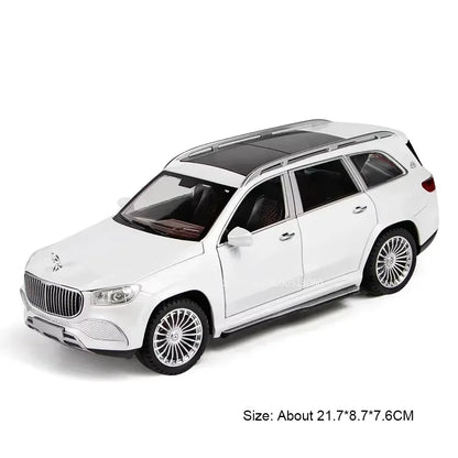 1:24 Scale Maybach S400L GLS600 Alloy Cars Models Toys Wheel Pull Back Vehicles Model Sound Light Toy Cars Boys Festival Gifts