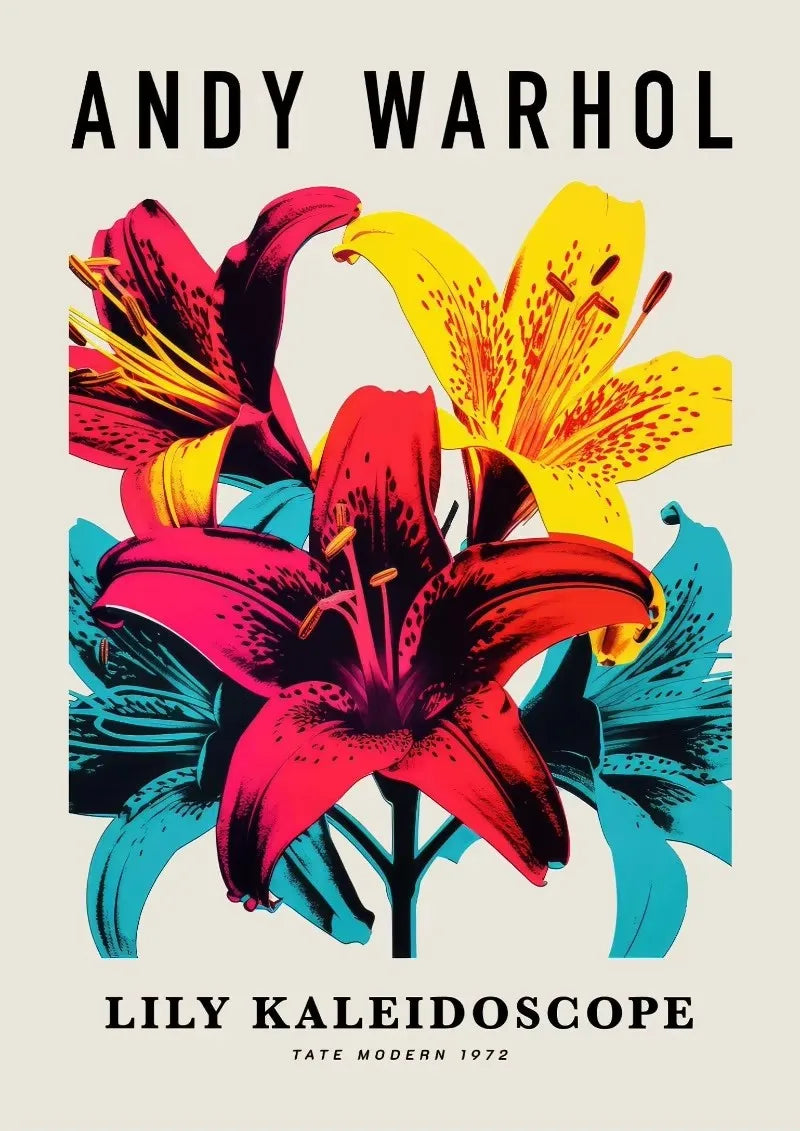 Andy Warhol Artwork Flowers Tulip Sunflowers Daisies Peony Abstract Poster Canvas Paintings Wall Art Pictures Home Decor