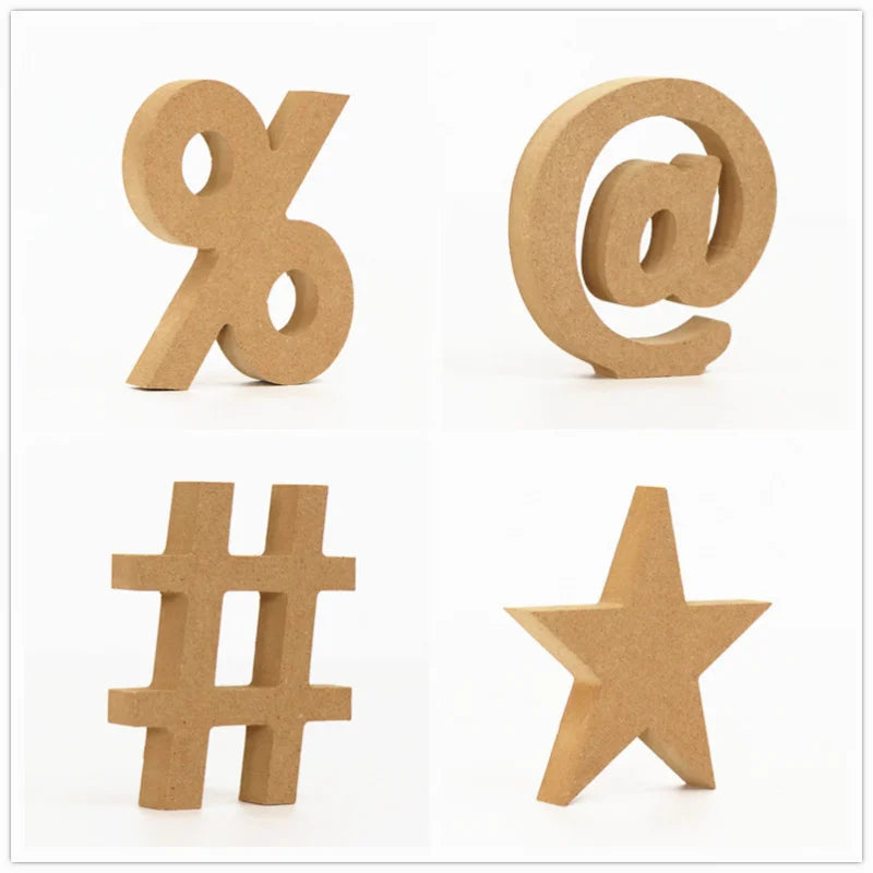 Wooden English Letters And Numbers Ornaments Wooden Crafts Diy Creative Decorative Home Decorations Personalised Name Design