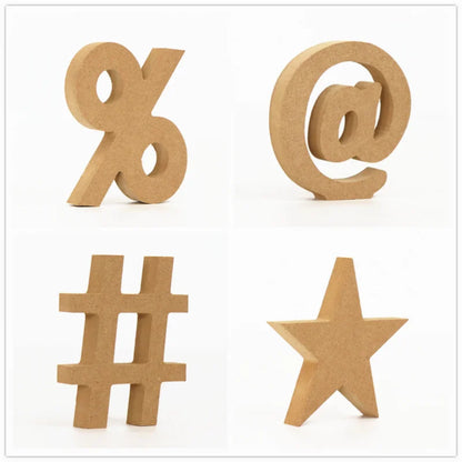 Wooden English Letters And Numbers Ornaments Wooden Crafts Diy Creative Decorative Home Decorations Personalised Name Design