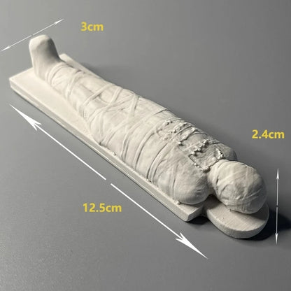 Miniature Mummy Figurine Home Desktop Decoration DIY Graffiti Ornaments Originality Sculpture Plaster Cast Model Deco Parts