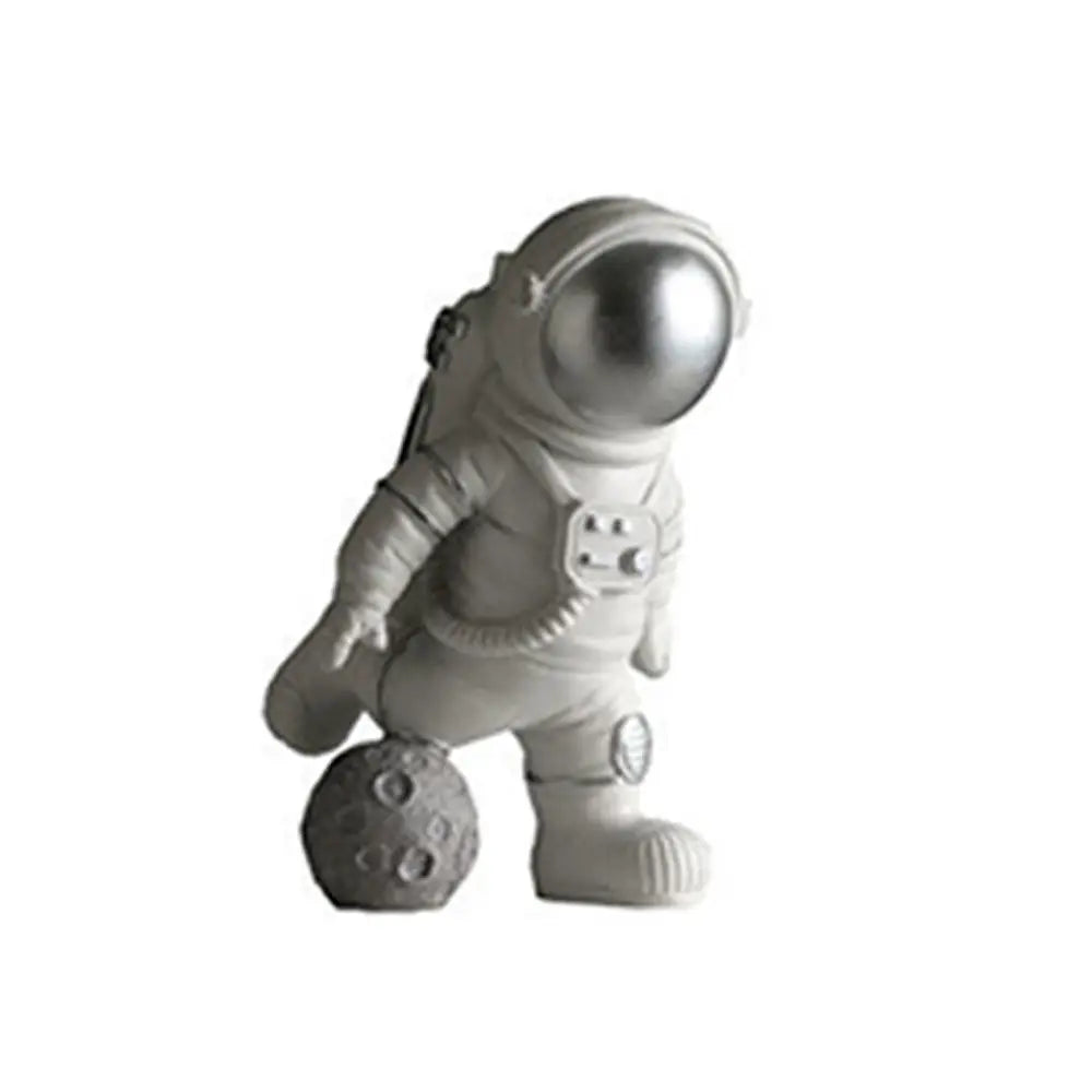 Astronaut Figurines Christmas Resin Spaceman Moon Sculpture Decorative Cosmonaut Statues Miniatures Gift for Kids Toy Home Decor