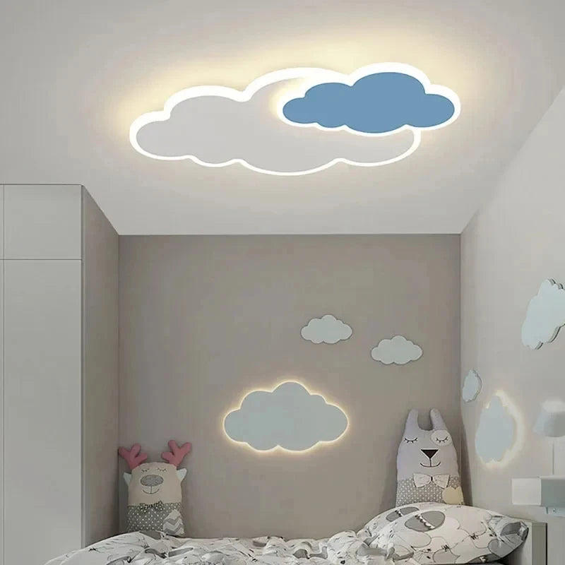 Children's Room Ceiling Light Modern Girl's Room Bedroom Study Ceiling Lamp Originality Cloud Shape Designer Decor Light Fixture