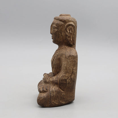 Little Stone Buddha, Hand Carved Stone Statuette, Home Decoration