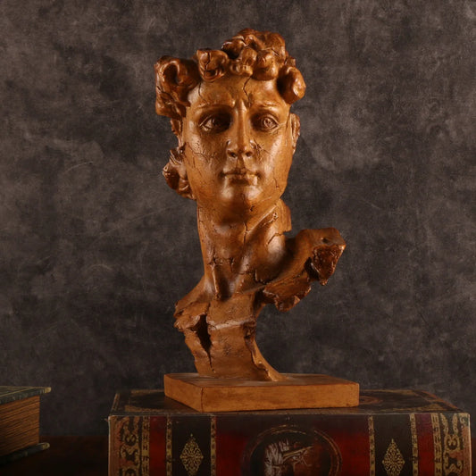 1pc, Paralyzed David lmitation Copper Statue, Living RoomHome Decoration Creative, Home Decor Room Decor, Gift