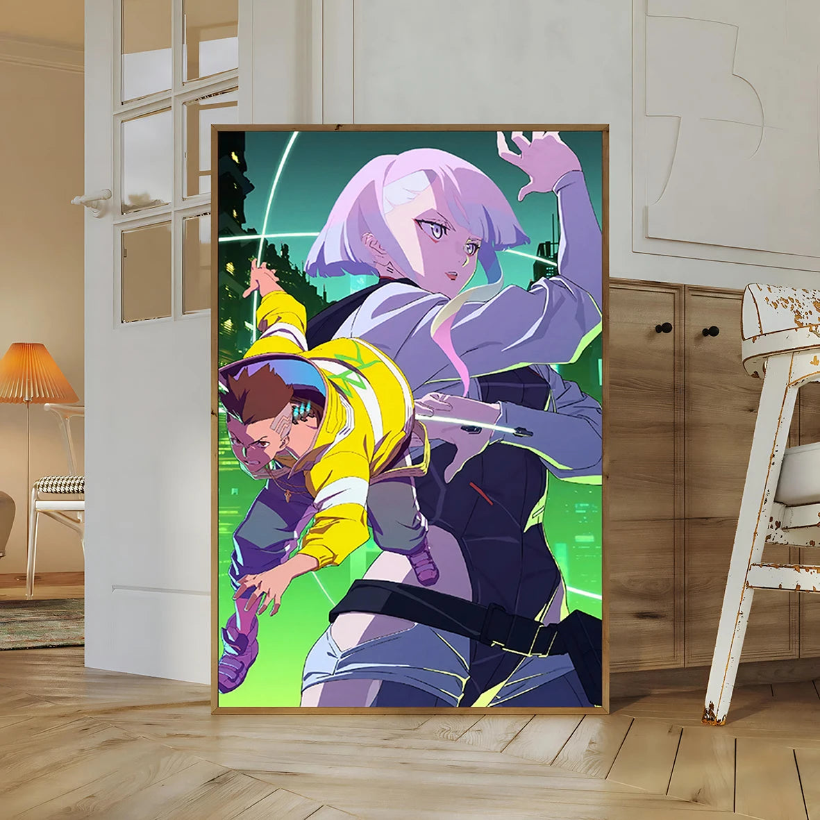 Cyberpunk Self-adhesive Poster Anime Movie Wallpaper Figures Wall Art Bedroom HD Decor Gift Home Decoration Painting Pictures