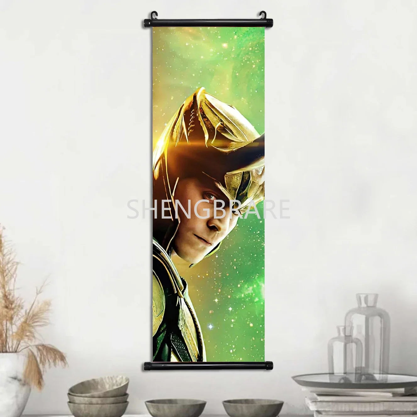 Marvel The Avengers Movie Loki Hanging Scroll Poster Artwork Home Decoration Decor Avengers Wallpaper Canvas Painting Print Gift