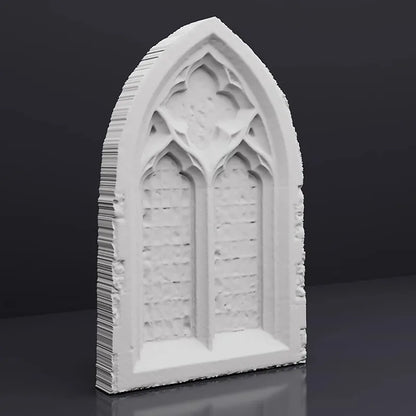 Church Window Plaster Bas-Relief Sculpture Nordic Home Decor Art Modern Ornament Desktop Display Aesthetic Room Decor