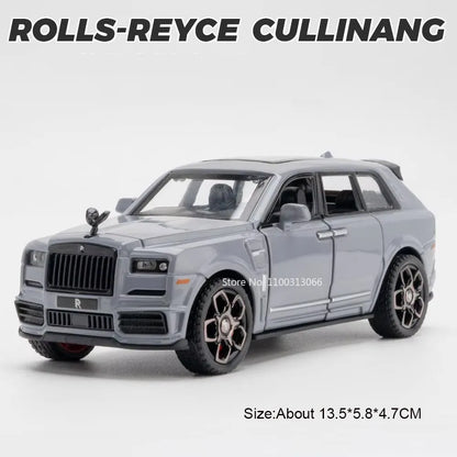 1:36 911 Carrera 1974 Rolls-Royce Cullinan Toy Cars Models Alloy Diecast Rubber Tires Pull Back Miniature Vehicle for Boys Gifts