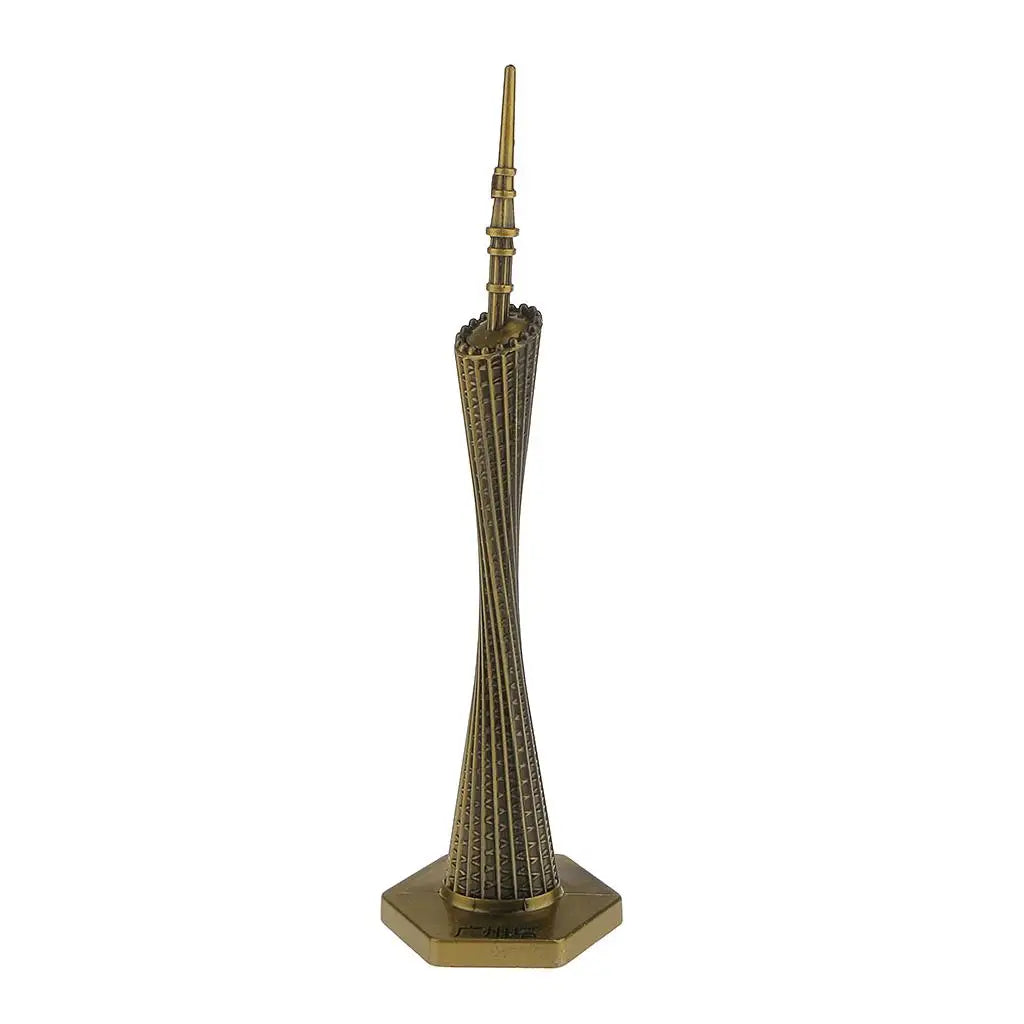 20cm China Canton Tower Figurine Model Guangzhou Tower Statue Shelf Deco