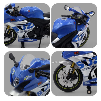 1:12 Alloy Diecasts Suzuki GSX R1000R Motorcycles Car Model Toys Tail with Shock Absorption Vehicles Models Child Birthday Gifts