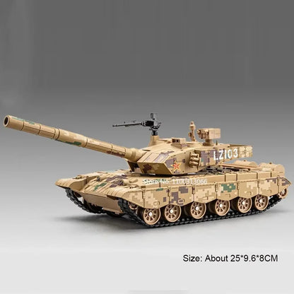 1:32 Amphibious Tank Cars Models Toys Wheel Shock Absorption Armored Miniature Vehicles Light Sound T99A Tanks for Kids Gifts