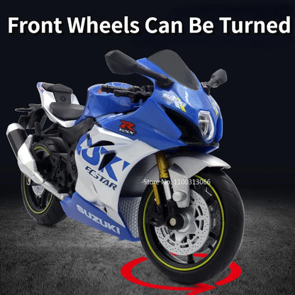 1:12 Alloy Diecasts Suzuki GSX R1000R Motorcycles Car Model Toys Tail with Shock Absorption Vehicles Models Child Birthday Gifts