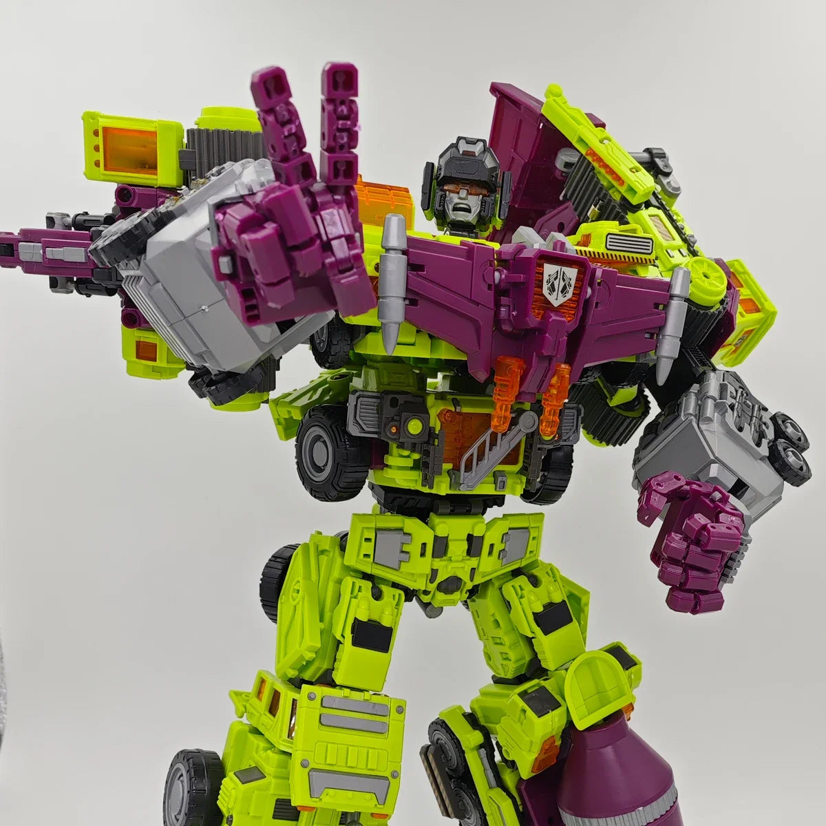 NBK 3349 Transformation Toy Devastator 6in1 Combiner Robot Action Movie Figures Model Bulldozer 42cm Oversize Deformation Car